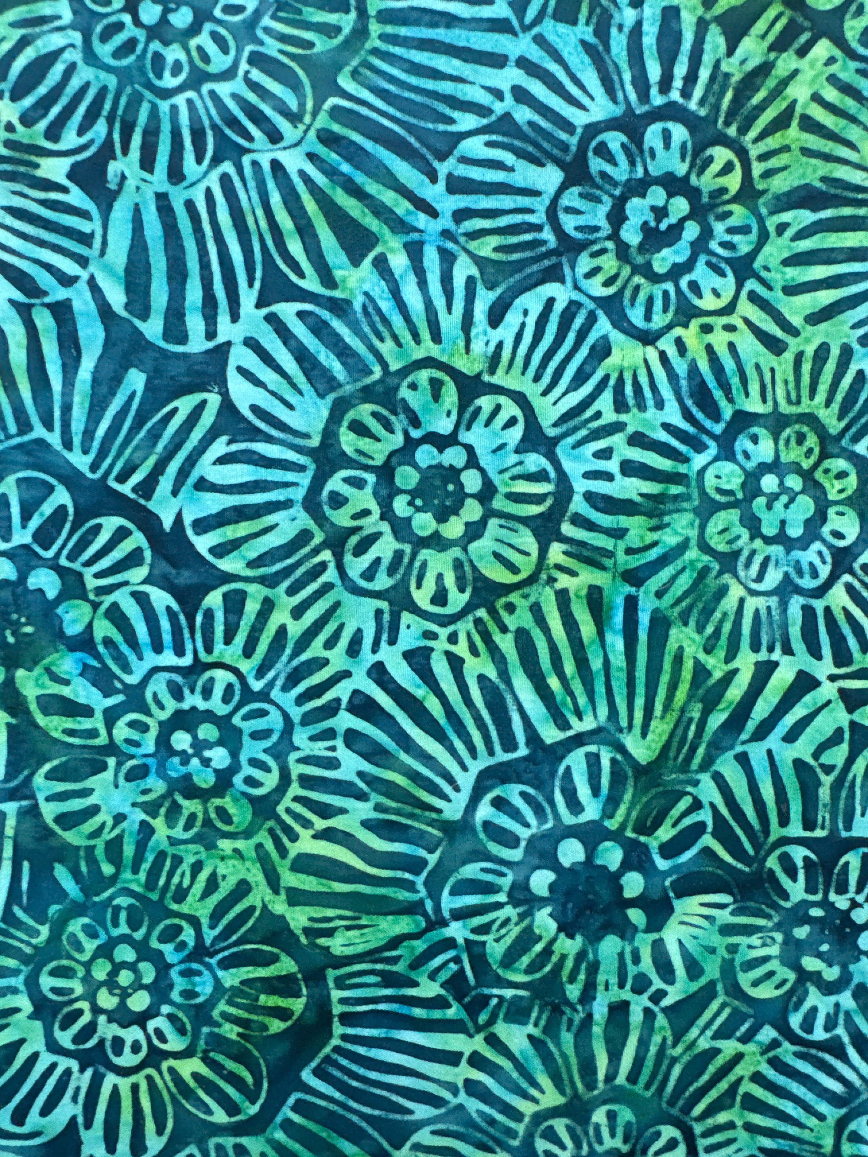 Etch Floral Print Teal Green quilting fabric by Andover Fabrics