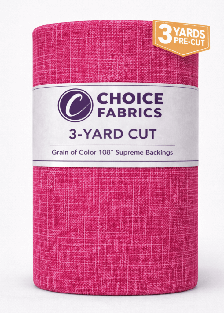 Choice Fabrics Grain of Color 108 inch quilt backing pink 3 yard pack