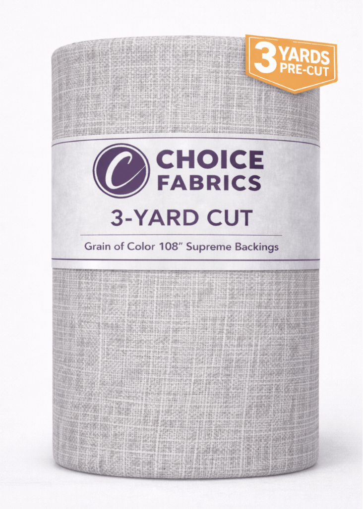 Choice Fabrics Grain of Color 108 inch quilt backing light grey 3 yard pack