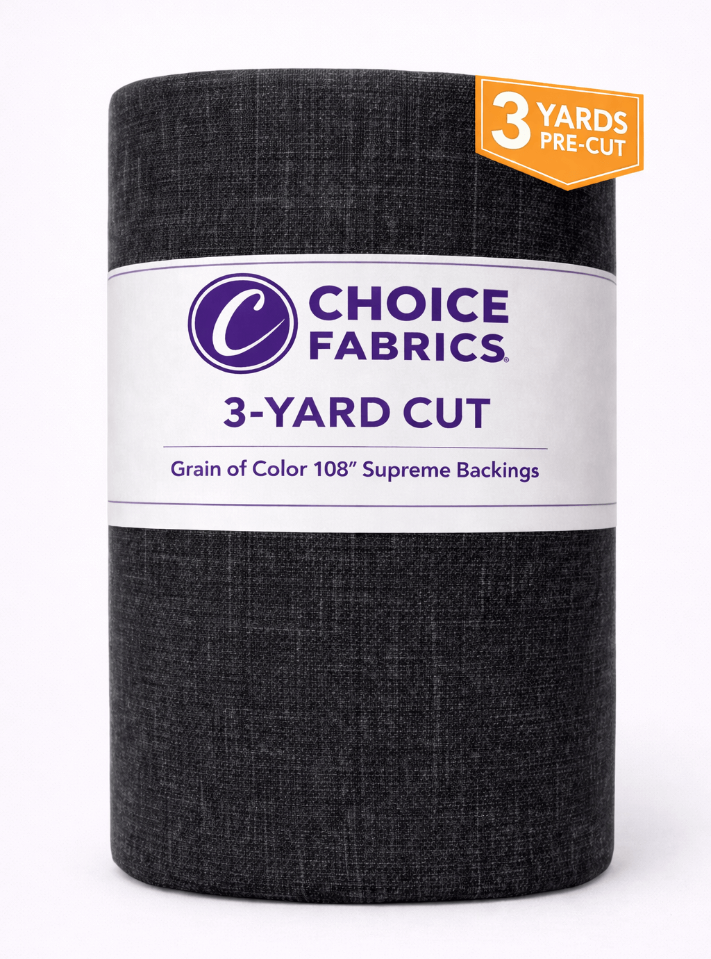 Grain of Color 108" Supreme Backings - Black (3-Yard Pack)
