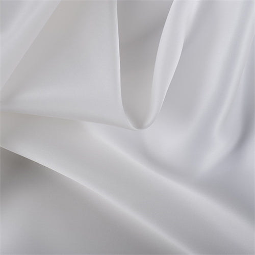 Runway Silks Ivory Silk Satin Organza Fabric - Reorderable