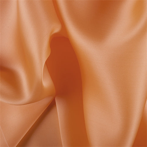 Runway Silks Light Orange Silk Satin Organza Fabric - Reorderable
