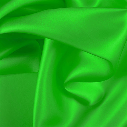Runway Silks Green Silk Satin Organza Fabric - Reorderable