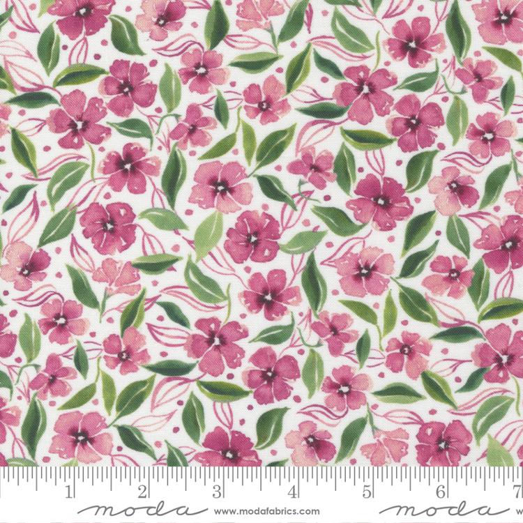 Moda Chickadee Sweet As Honey quilting cotton fabric in Rose