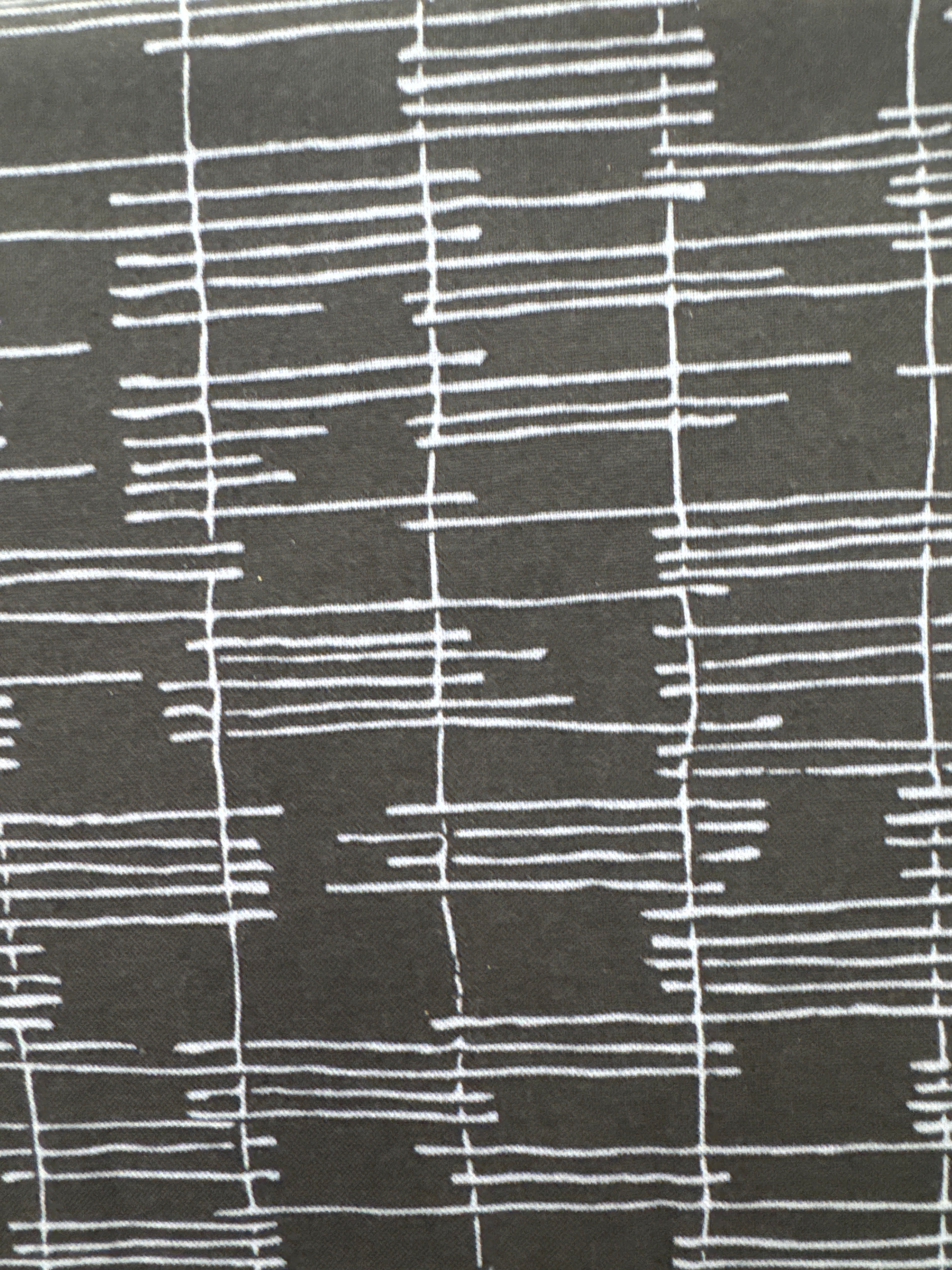 Maker Measures Sketch Dark Espresso novelty quilting fabric by Windham Fabrics