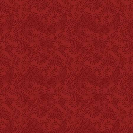 Wilmington swirling leaves 108 inch wideback quilt backing fabric in Red