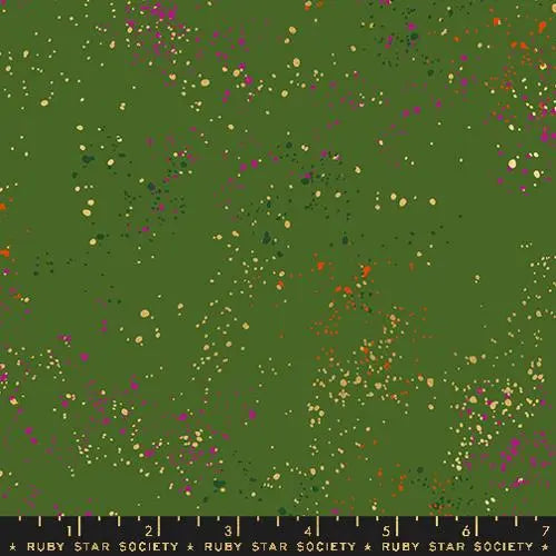 Dark Green Speckled Metallic Sarah 43"/44" Fabric Per Yard - Linda's Electric Quilters