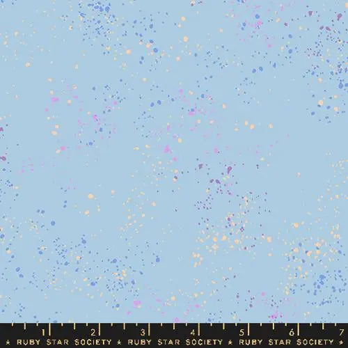 Light Blue Speckled Water 43"/44" Fabric Per Yard - Linda's Electric Quilters