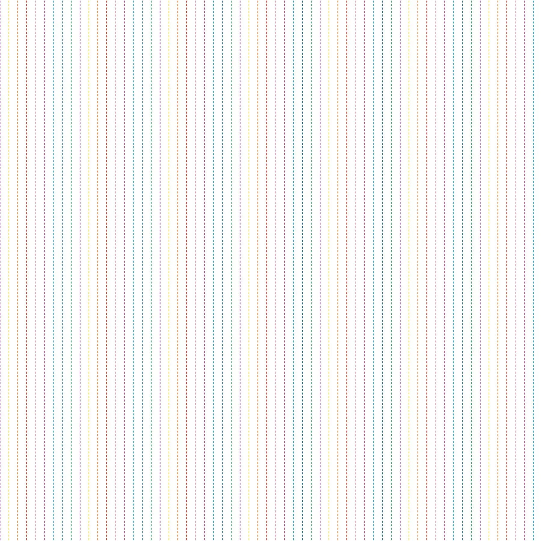 White Multi Dovetail Stripes 44"/45" Fabric Per Yard - Linda's Electric Quilters