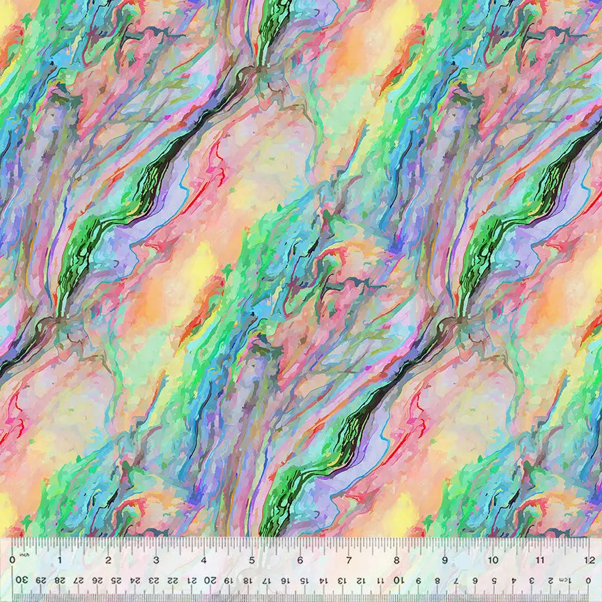 Multi Color Tempest Storm Opal 44"/45 Fabric Per Yard - Linda's Electric Quilters