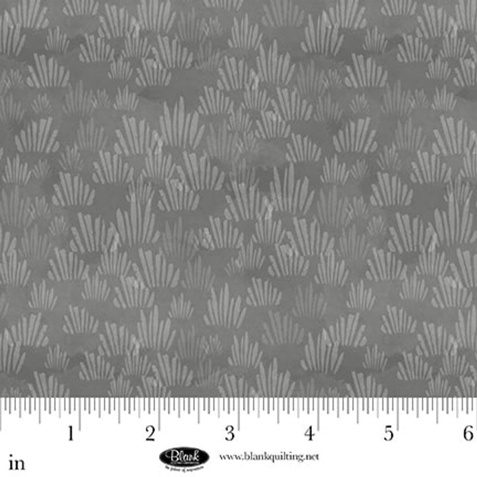 Grey Grass Texture Petals & Pewter Cotton 44"/45" Fabric Per Yard