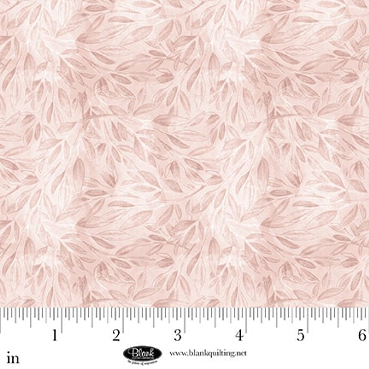 Dusty Rose Leaf Allover Petals & Pewter Cotton 44"/45" Fabric Per Yard