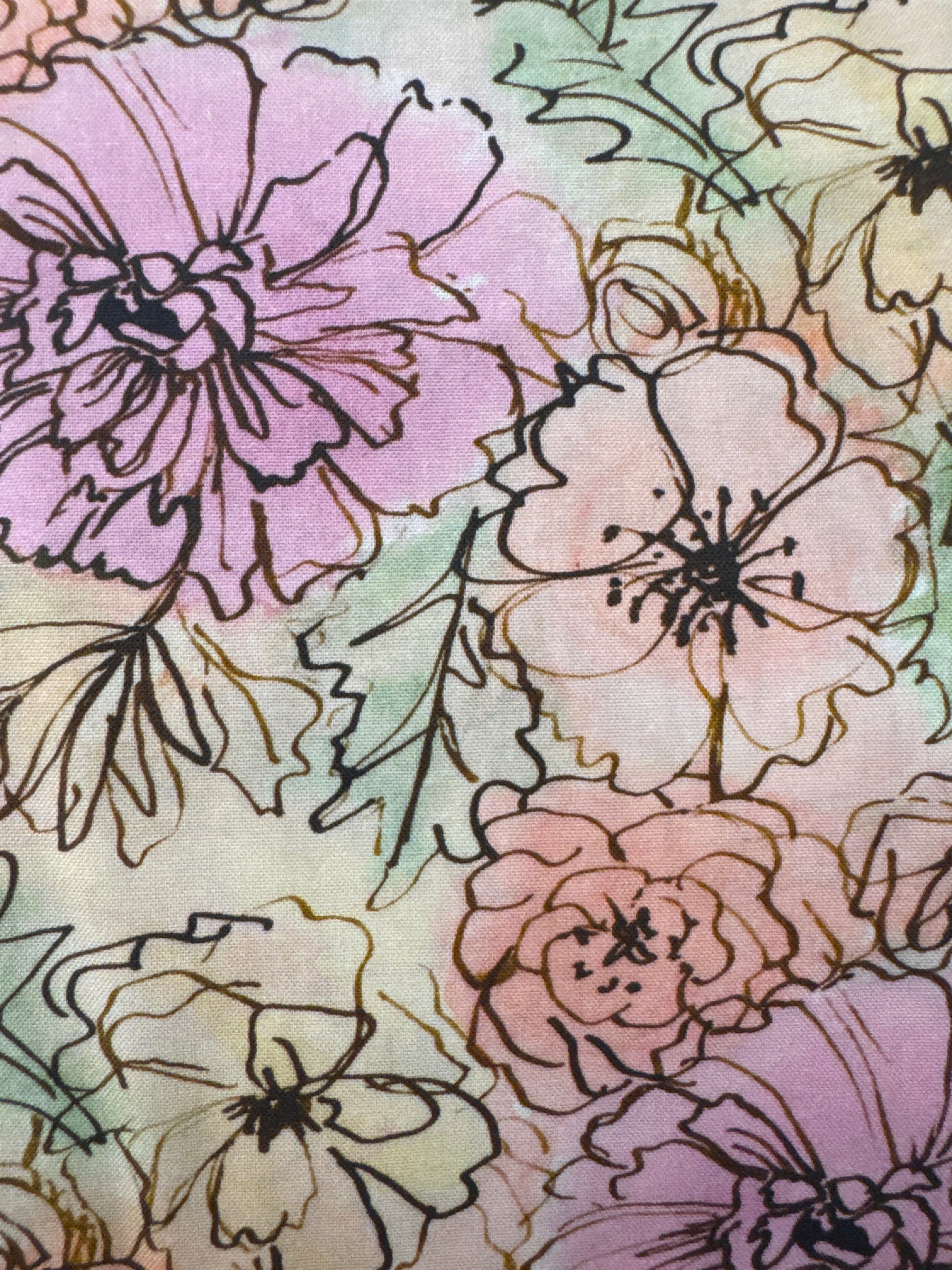 Blooming Lovely Pastel floral quilting fabric by Moda
