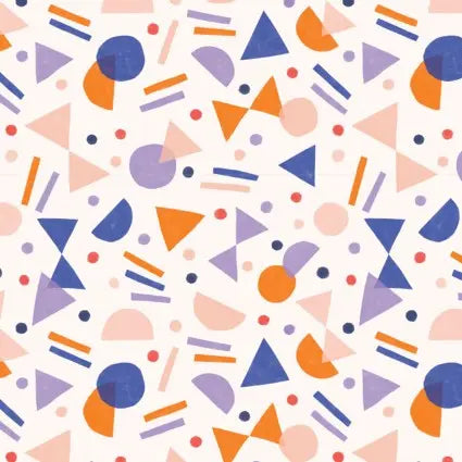 Multi Color Shape Party 44"/45" Fabric Per Yard - Linda's Electric Quilters