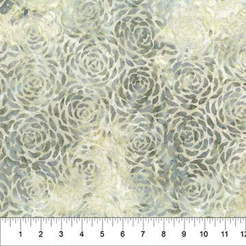 Natural Grey Changes In Seasons Cotton Batik 44"/45" Fabric Per Yard