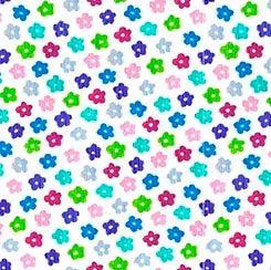 Multi Color Small Florar 44"/45" Fabric Per Yard - Linda's Electric Quilters