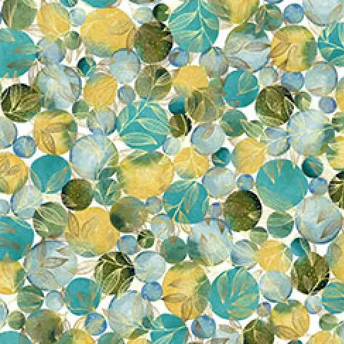 Blue With White Sprig Toile Geo 44"/45" Fabric Per Yard - Linda's Electric Quilters