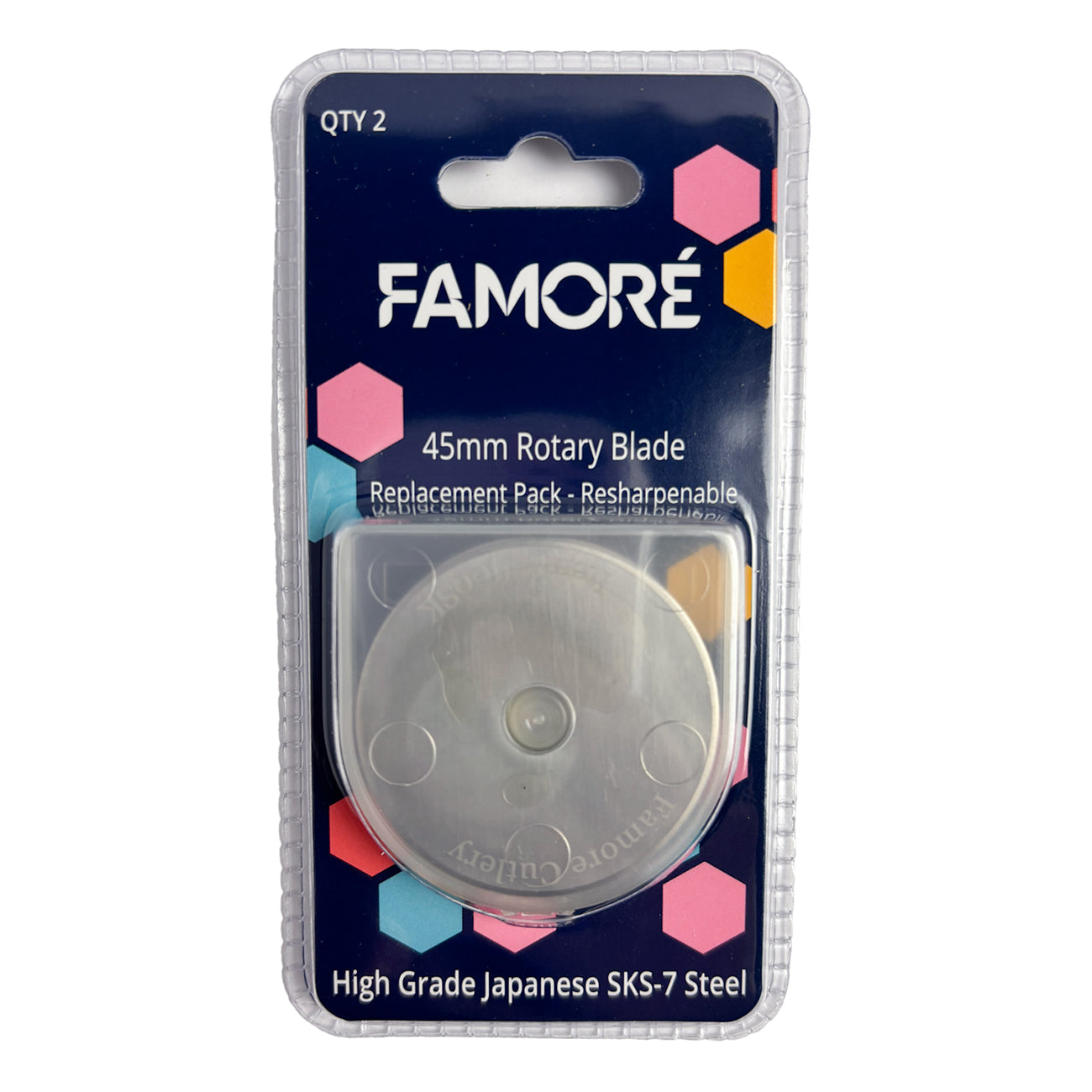 45mm SKS-7 Replacement Rotary Blades 2pcs Famore