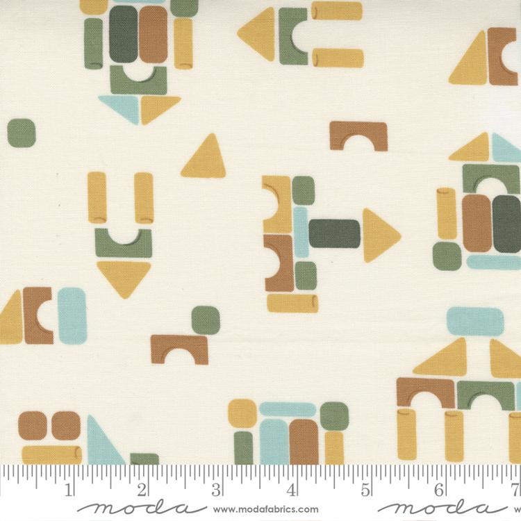 Moda ABC XYZ Cream quilting fabric — alphabet print on cream