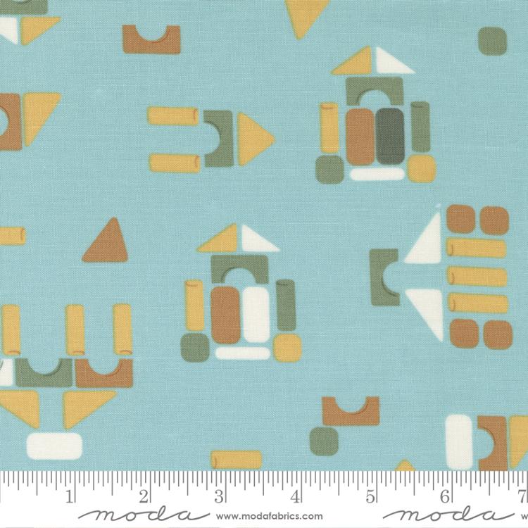 Moda ABC XYZ Aqua 20814 13 quilting fabric — alphabet print on aqua