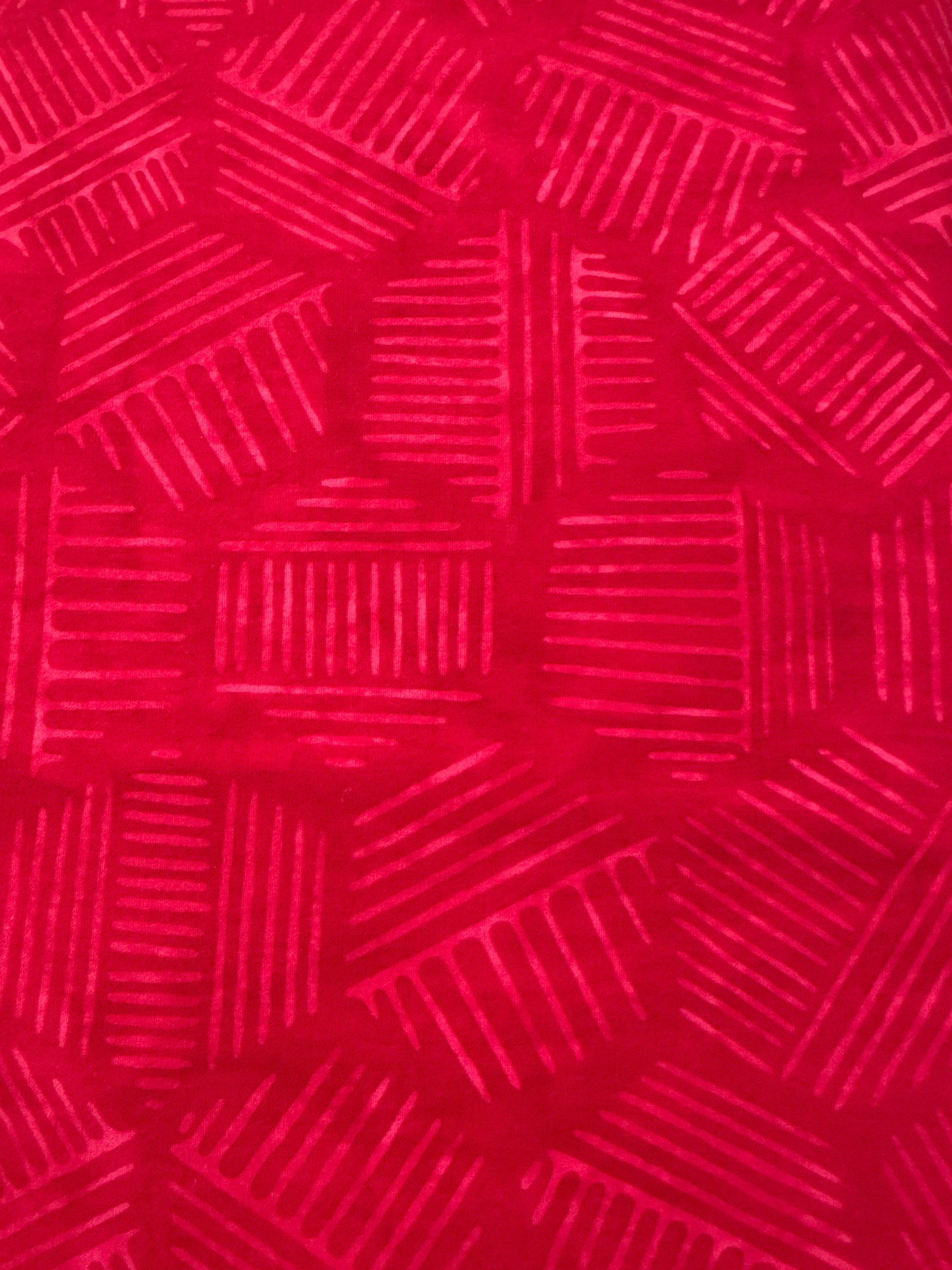 Hexies Raspberry pink hexagon geometric quilting fabric by Blank Quilting