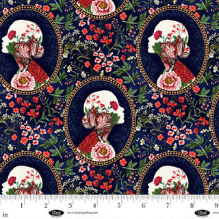 Cameo Appearance Cameos Navy Cotton 44"/45" Fabric Per Yard