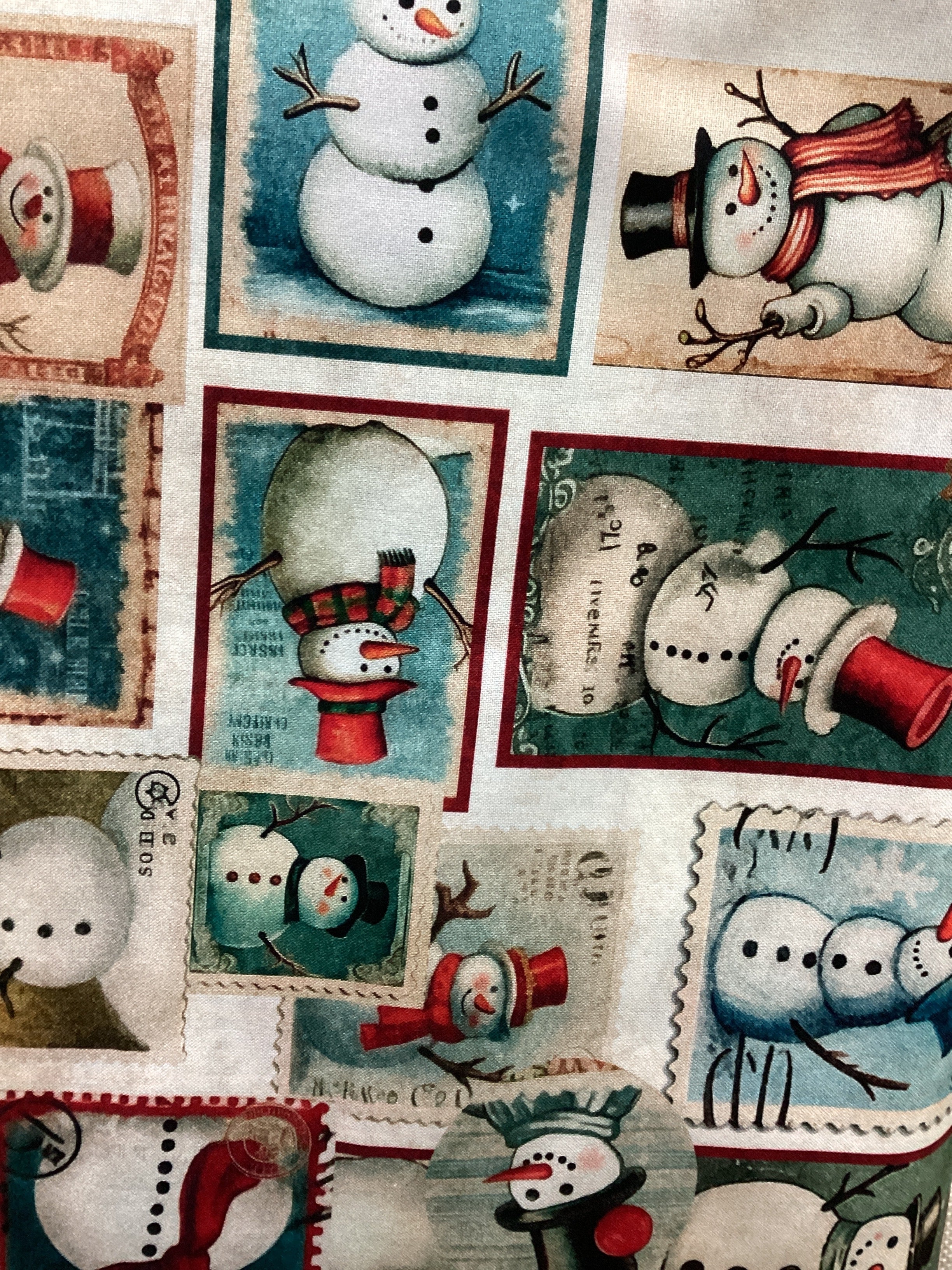 Quilting Treasures Wonderful Christmastime Stamps Snow quilting fabric