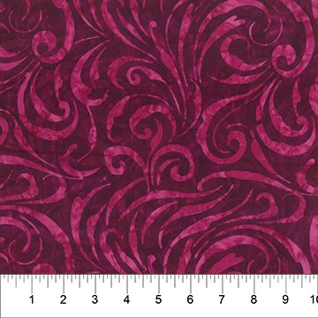 Banyan Batiks Birds of Paradise plum batik quilting fabric