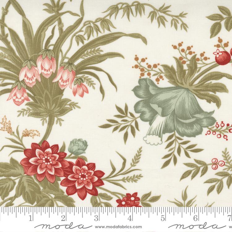 Moda Rendezvous quilting cotton fabric in Porcelain