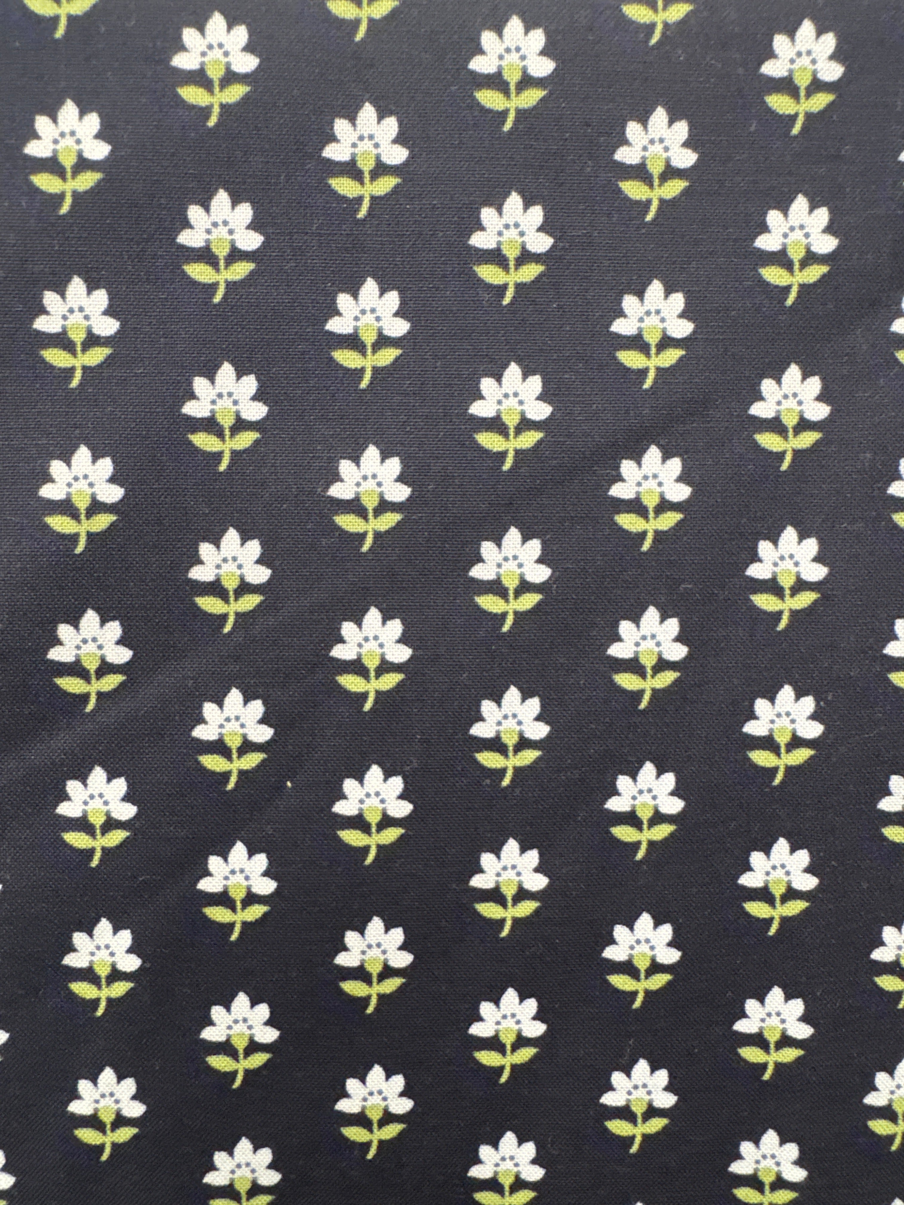 Shoreline Flower Print Dark Blue floral quilting fabric by Moda