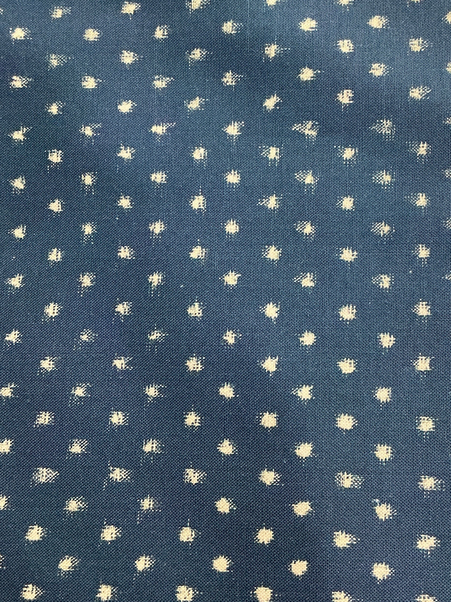 Indigo Blooming navy floral quilting fabric by Moda
