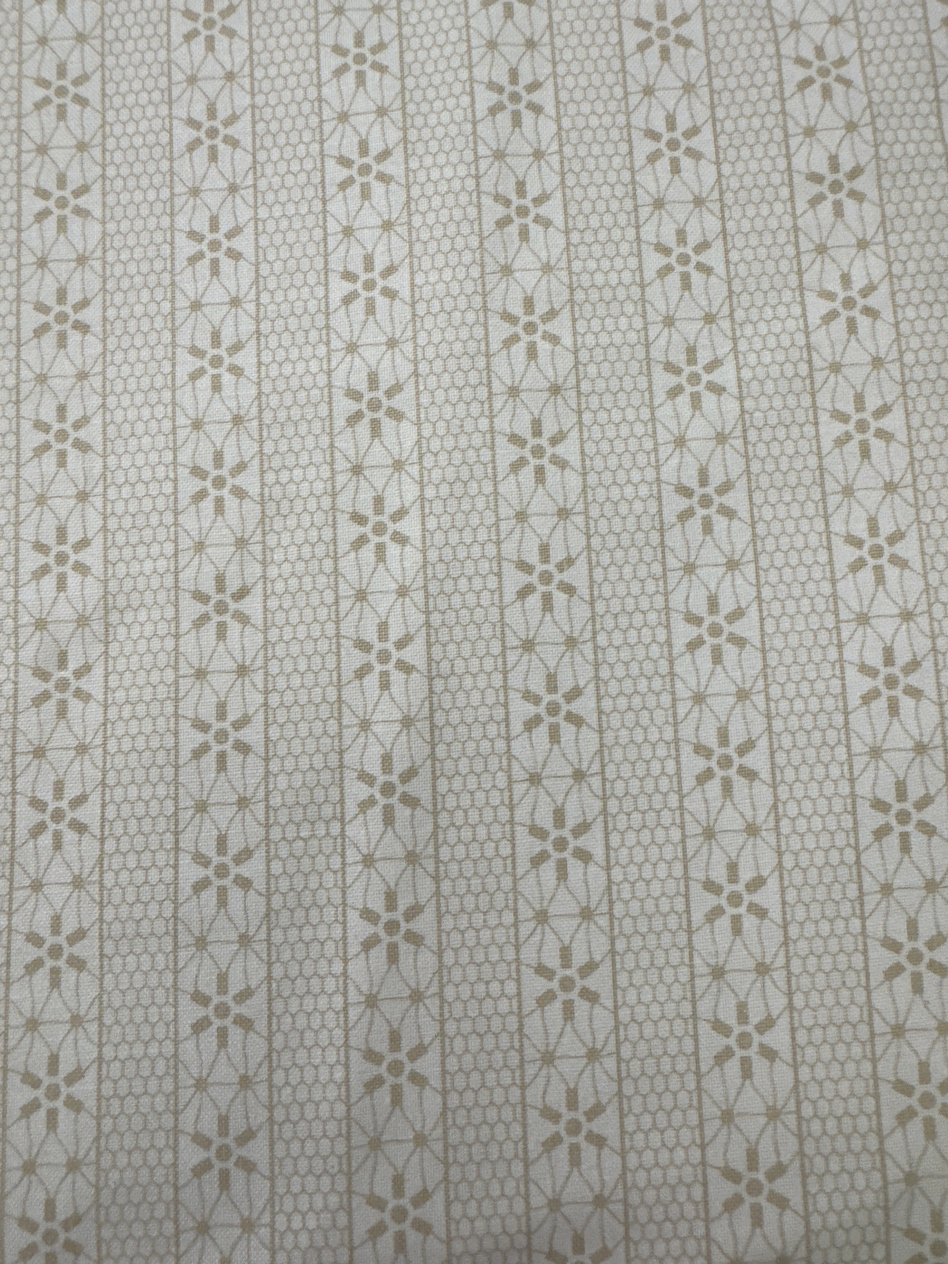 Snowman Gatherings IV Cream Stripe Christmas quilting fabric by Moda
