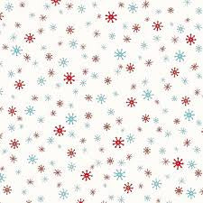 P&B Textiles Wheeling Winter Wonderland red snowflakes quilting cotton fabric