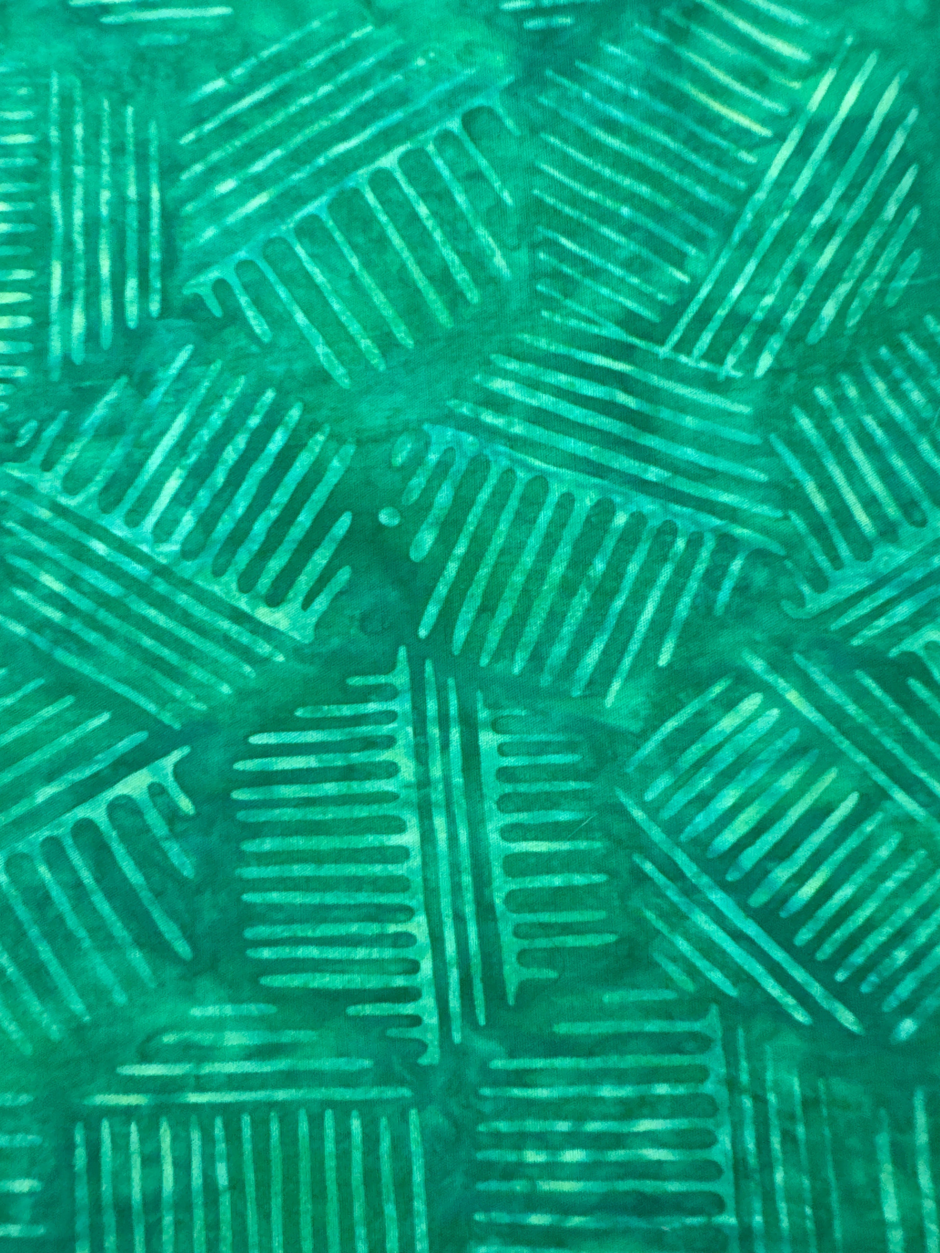 Hexies Emerald green geometric quilting fabric by Blank Quilting