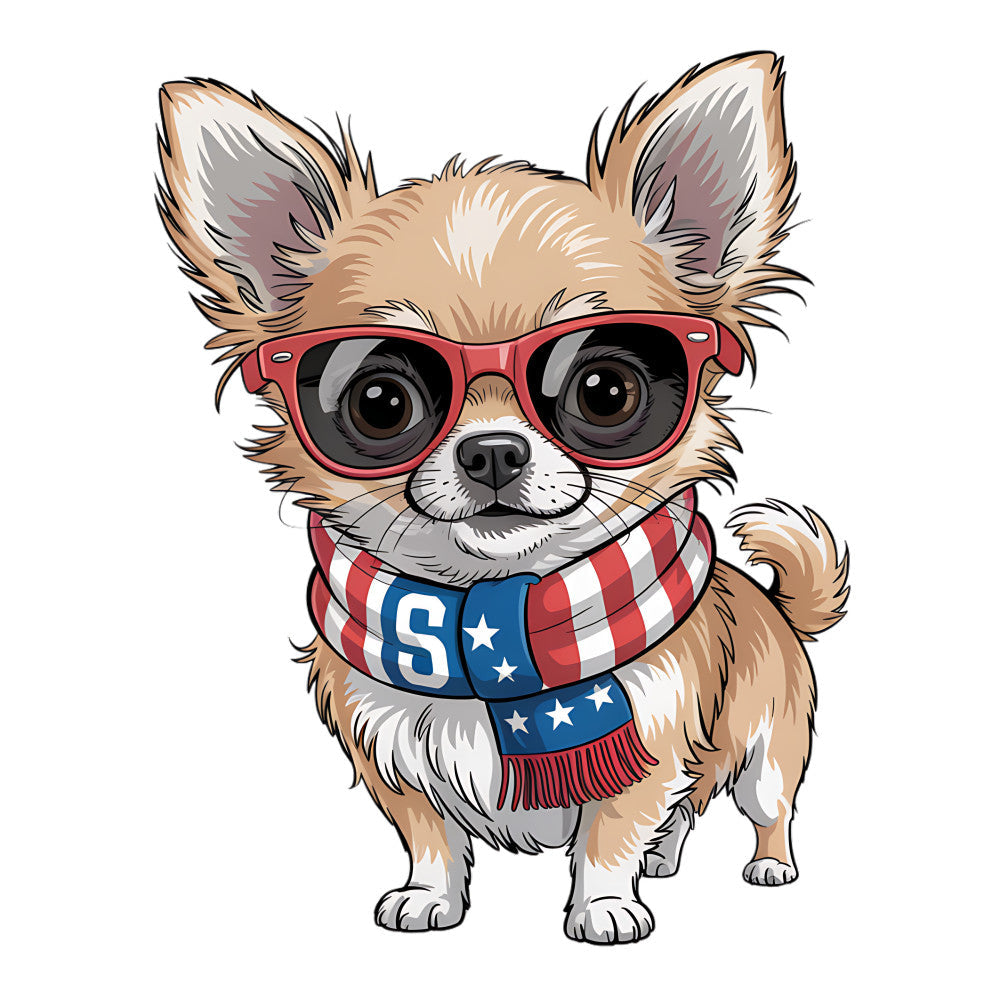 4th of July Dog Fabric Panel 11