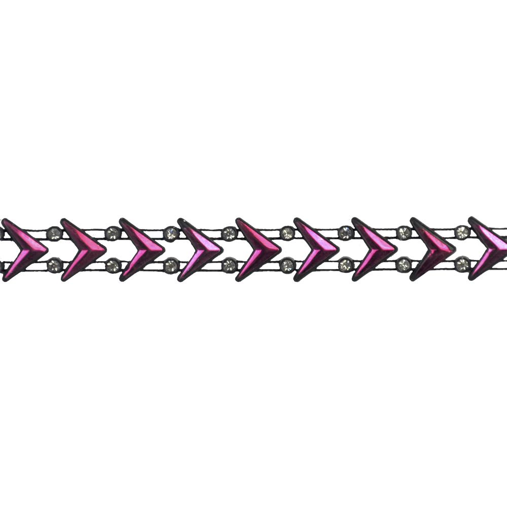 5/8" Rhinestone Arrow Trim – 5-Yards Geometric Crystal Chain Trim – DIY, Bridal & Fashion Embellishment