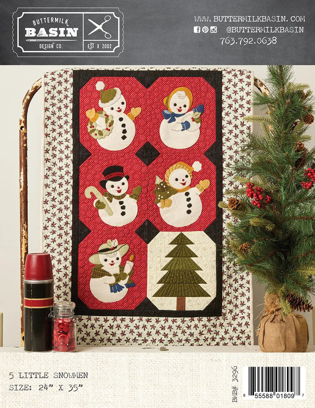 5 Little Snowmen - Linda's Electric Quilters