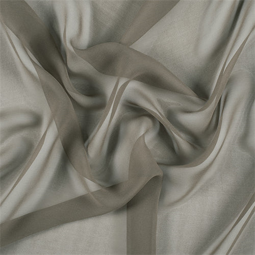 Runway Silks Dark Olive Silk Chiffon Fabric - Reorderable