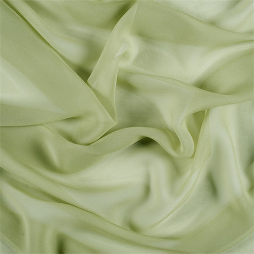 Runway Silks Celery Wide Silk Chiffon Fabric - Reorderable
