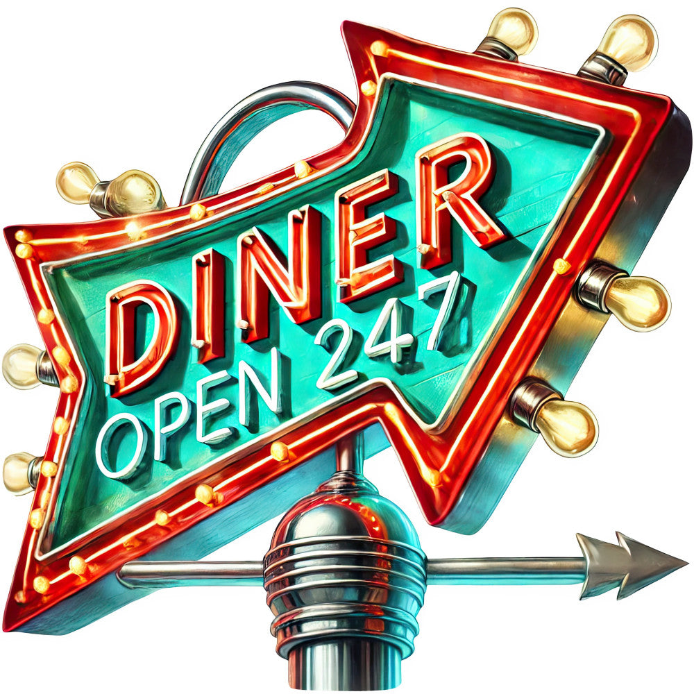 50s Diner Fabric Panel 19