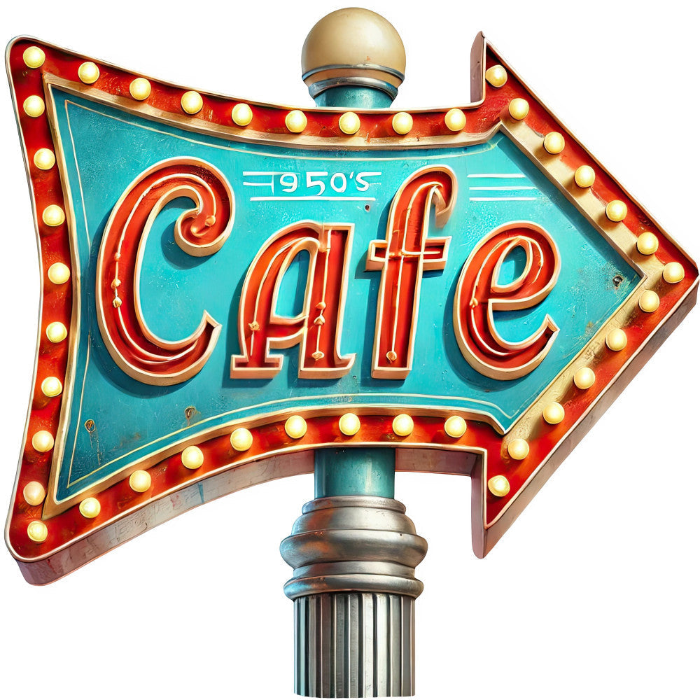 50s Diner Fabric Panel 24