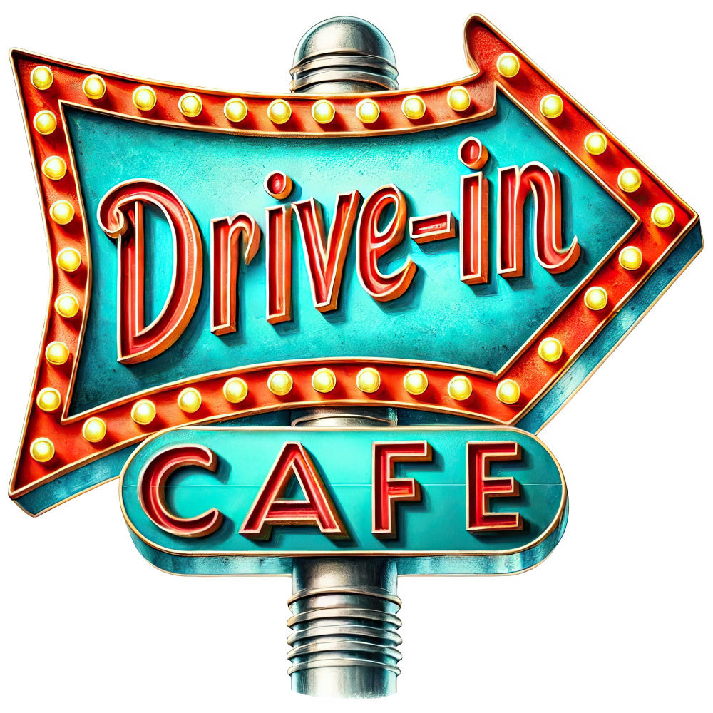 50s Diner Fabric Panel 3