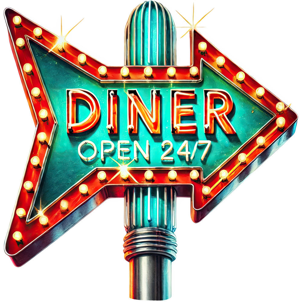 50s Diner Fabric Panel 4