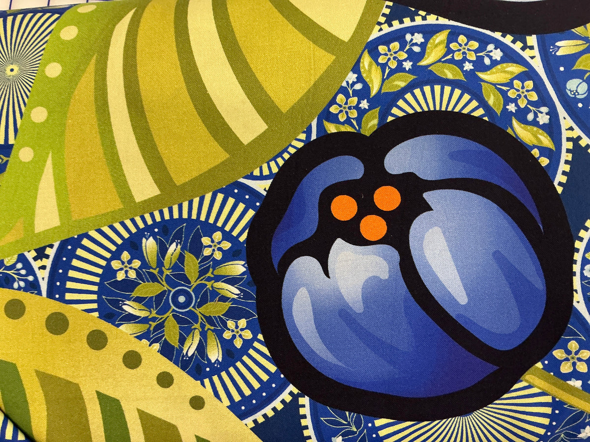Bloom Frolic Blue 108 inch wideback quilting fabric by Benartex