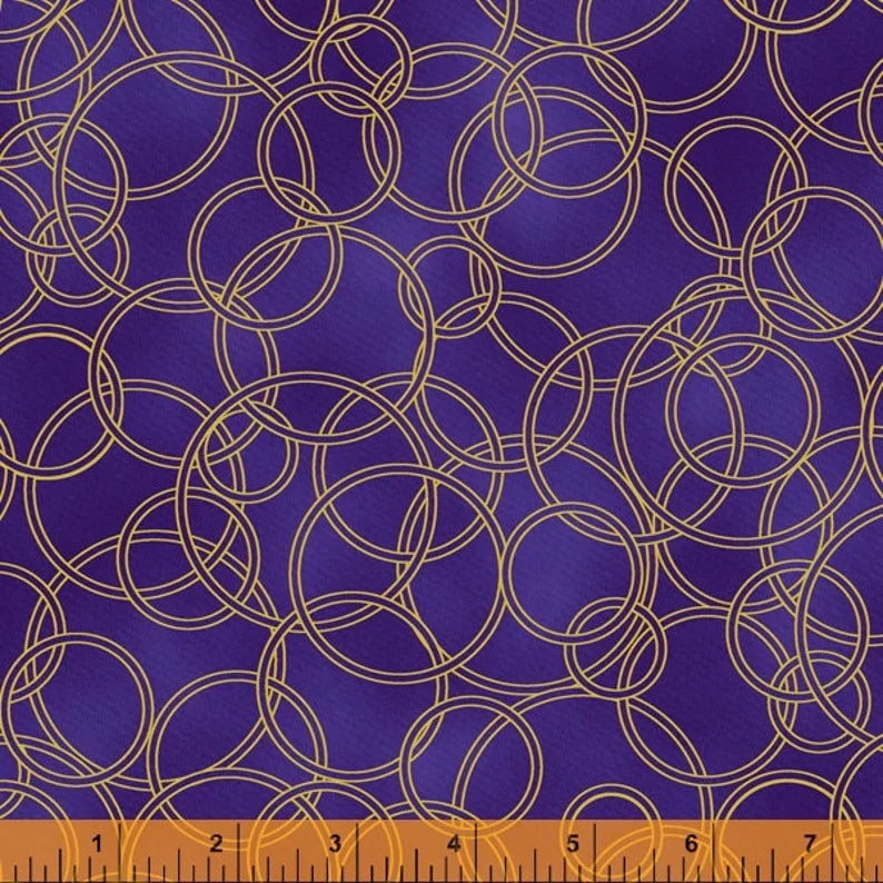 Talisman Blue Ring quilting fabric by Windham Fabrics