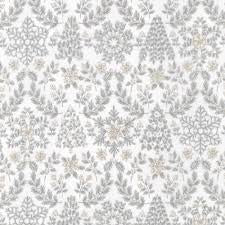 Robert Kaufman Holiday Flourish Snow Flower Dove quilting fabric
