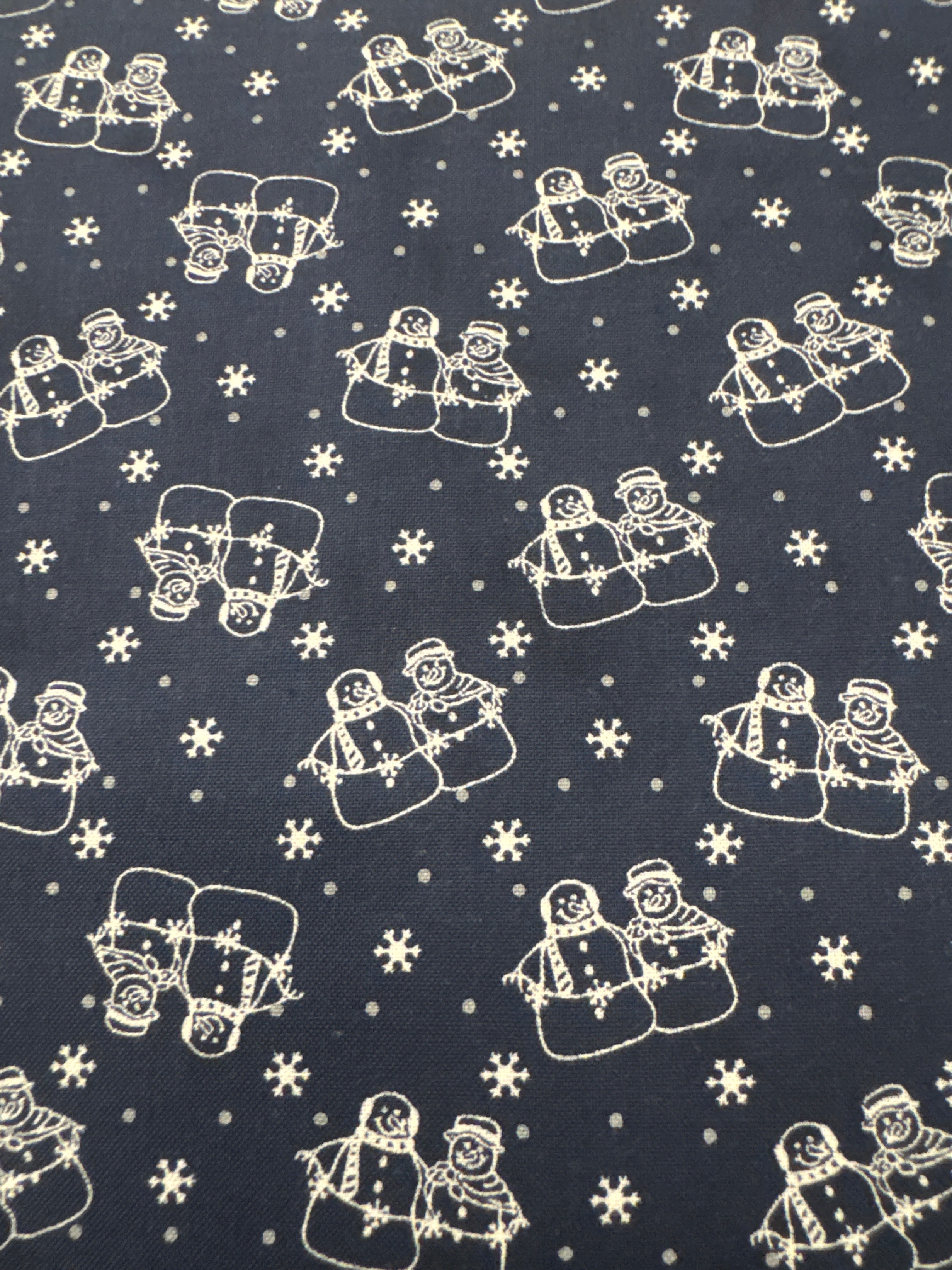 Snowman Gatherings IV Snowman Buddies Dark Blue Christmas quilting fabric by Moda