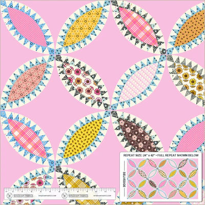 Made Easy Tobacco Leaf Cheater Light Pink 44"/45" Fabric per Yard