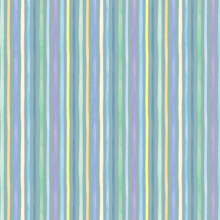 Windham Fabrics Stripe Teal quilting fabric — clean teal stripe