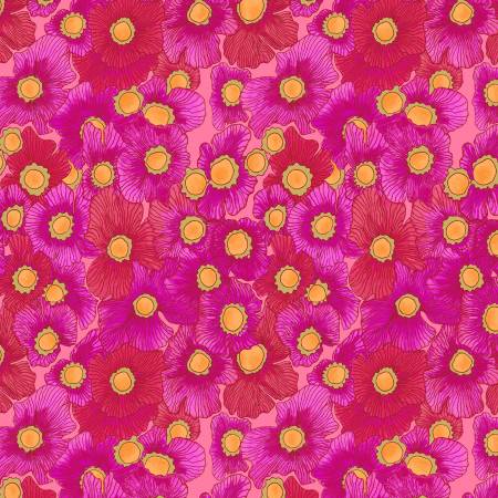 Windham Goodness Gracious back in the day quilting cotton fabric in Coral